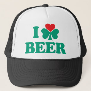 Casquette J'aime le shamrock de bière