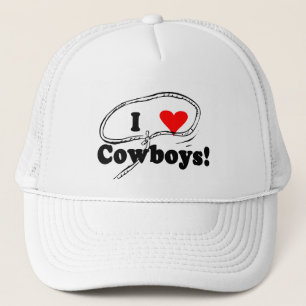 Casquette J'aime le T-shirts et les cadeaux de cowboys