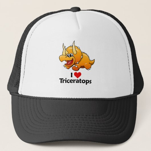 Casquette J'aime le Triceratops (Devant)