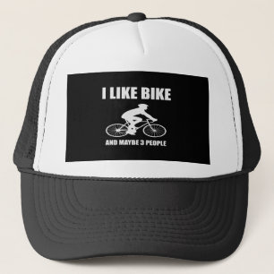 Casquette J'Aime Le Vélo Et Peut-Être 3 Personnes Baseball &