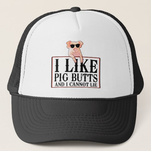 Casquette J'aime les boutons de cochon Bacon et tout (Devant)