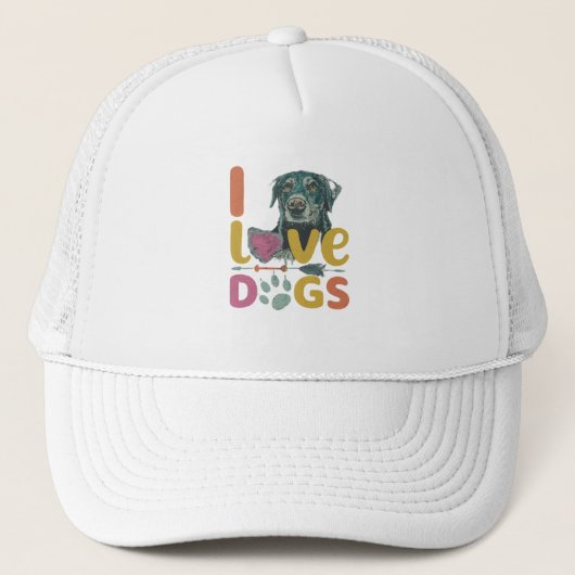 Casquette J'aime les chiens (Devant)