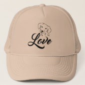 Casquette J'aime les chiens - chapeau de camionneur (Devant)