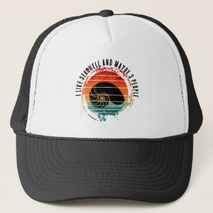 CASQUETTE J'AIME LES COQUILLAGES ET PEUT-ÊTRE 3 PERSONNES