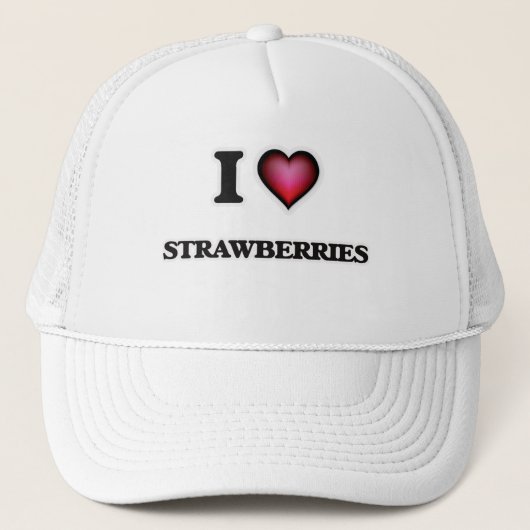 Casquette J'aime les fraises (Devant)