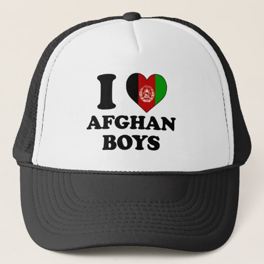 Casquette J'aime les garçons afghans (Devant)