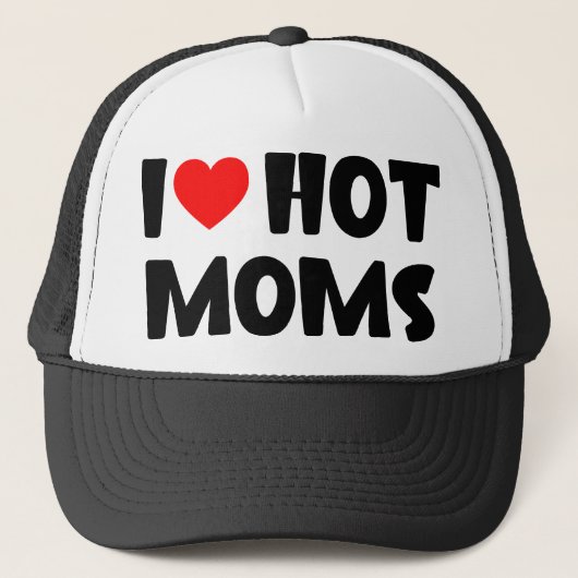 Casquette J'aime les mamans chaudes (Devant)