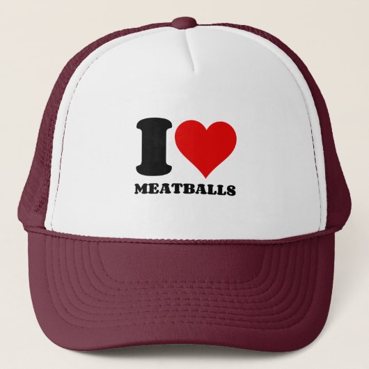 CASQUETTE J'AIME LES MEATBALLES (Devant)