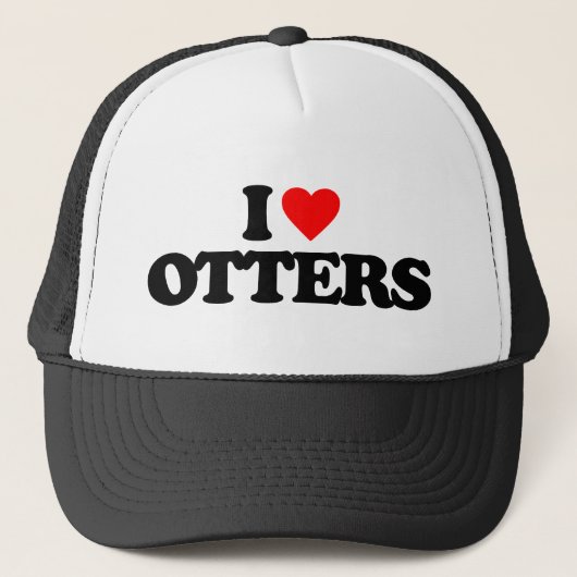 CASQUETTE J'AIME LES OTTERS (Devant)