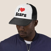 Casquette J'aime les ours à cœur (En situation)