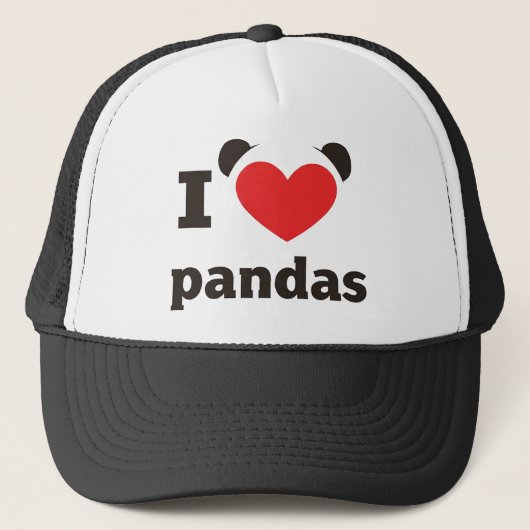 Casquette J'aime les pandas (Devant)