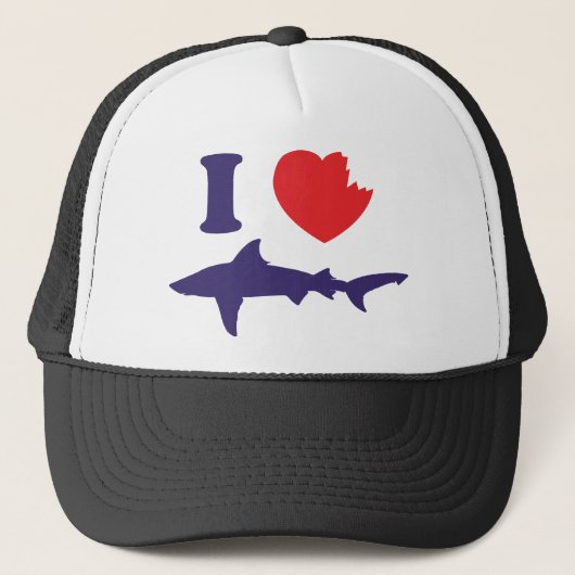 Casquette J'aime les requins (Devant)