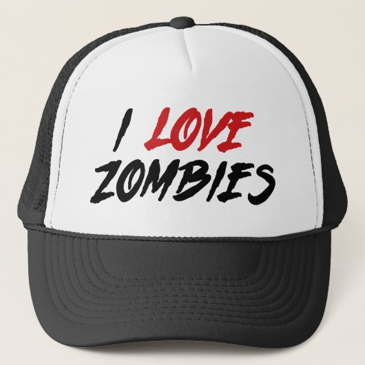 Casquette J'aime les zombies (Devant)