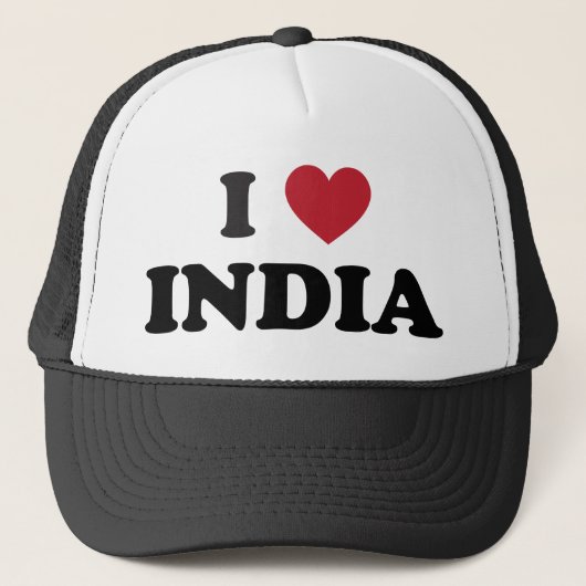 Casquette J'aime l'Inde (Devant)