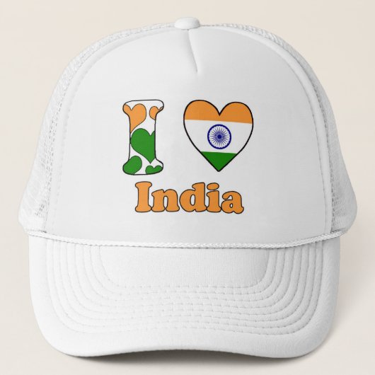 Casquette J'aime l'Inde (Devant)
