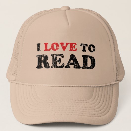 Casquette J'aime lire affligé (Devant)