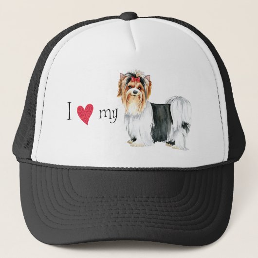 Casquette J'aime ma Biewer Terrier (Devant)