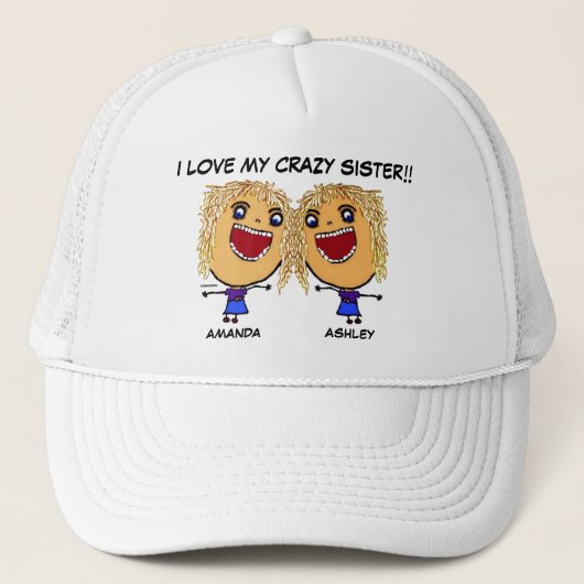 Casquette J'Aime Ma Fou Soeur (Devant)