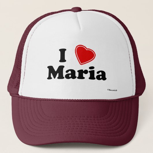 Casquette J'aime Maria (Devant)