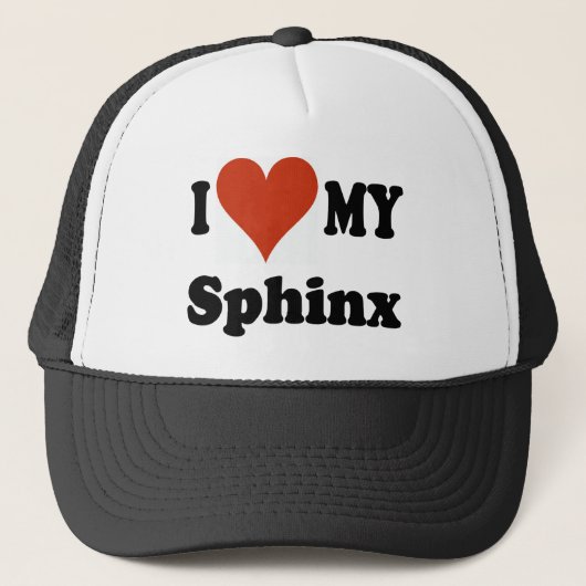 Casquette J'aime mes produits de chat de sphinx (Devant)