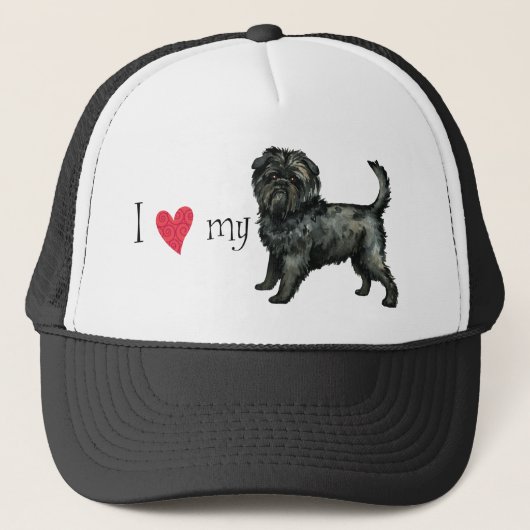 Casquette J'aime mon Affenpinscher (Devant)