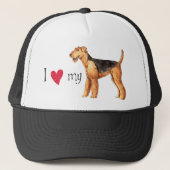 Casquette J'aime mon Airedale (Devant)