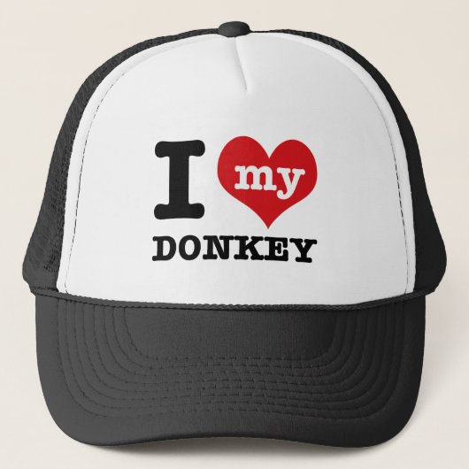 Casquette J'aime mon âne (Devant)
