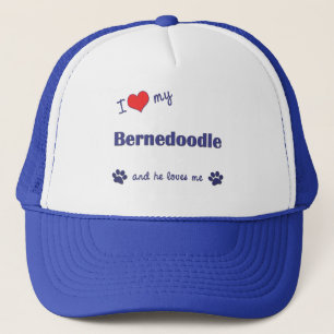 Casquette J'aime mon Bernedoodle (le chien masculin)