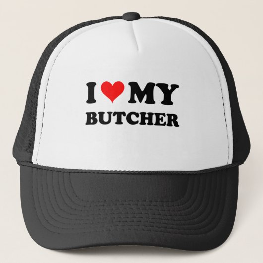 Casquette J'aime mon boucher (Devant)
