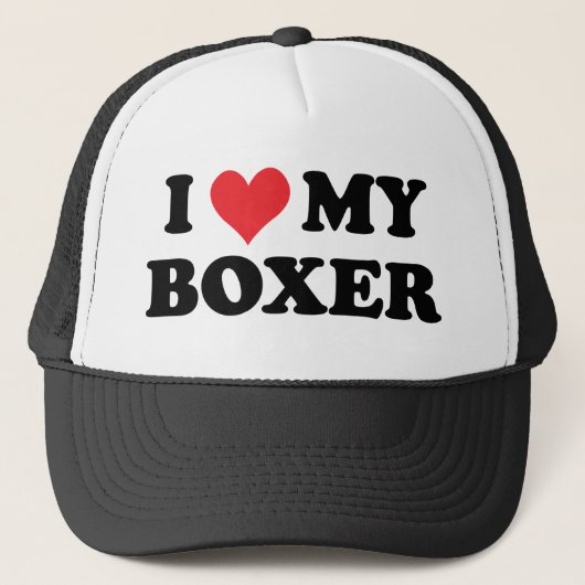 Casquette J'aime mon boxeur (Devant)