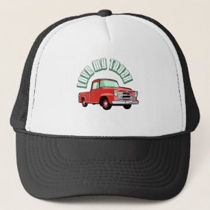 Casquette J'aime mon camion - vieux, collecte rouge