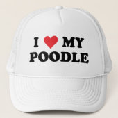 Casquette J'aime mon caniche (Devant)