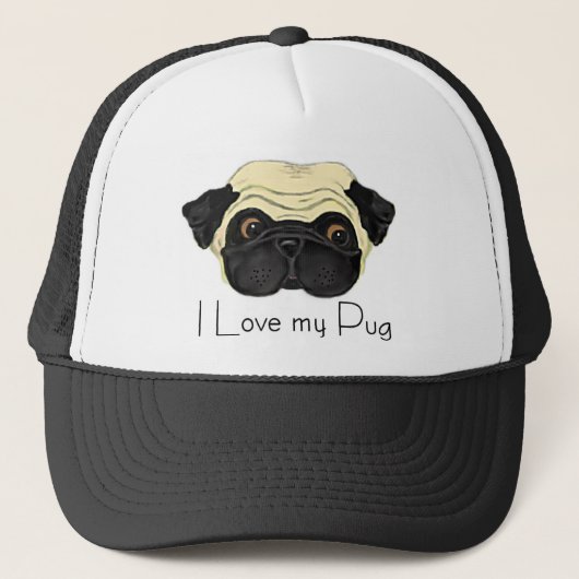 Casquette J'aime mon carlin (Devant)