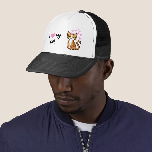 Casquette J'aime mon chat (concevez votre propre chat de (En situation)
