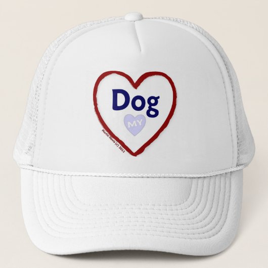 Casquette J'aime mon chien (Devant)