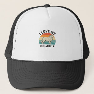 Casquette J'aime mon chien Blake rétro gravure Design_1