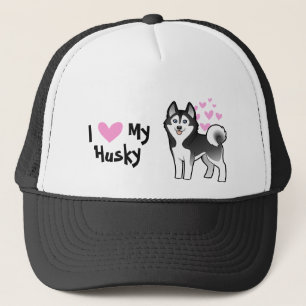 Casquette J'aime mon chien de traîneau sibérien/Malamute
