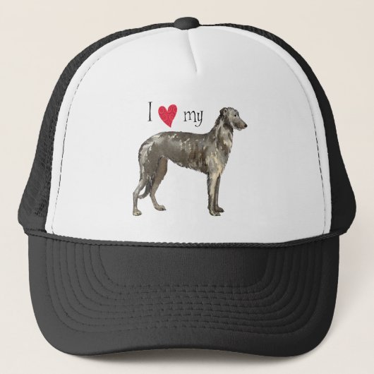 Casquette J'aime mon Deerhound écossais (Devant)