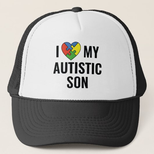 Casquette J'Aime Mon Fils Autiste (Devant)