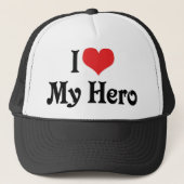 Casquette J'aime mon héros (Devant)