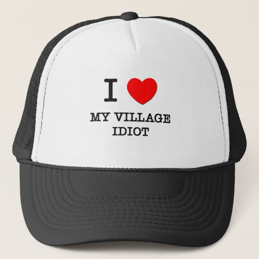 Casquette J'aime mon idiot de village (Devant)
