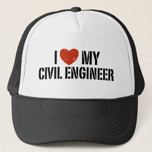 Casquette J'aime mon ingénieur civil (Devant)