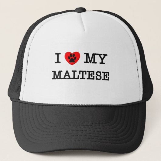 CASQUETTE J'AIME MON MALTAIS (Devant)