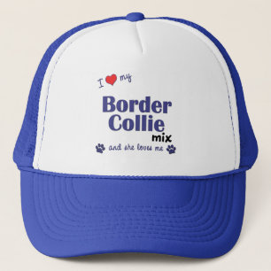 Casquette J'aime mon mélange de border collie (le chien