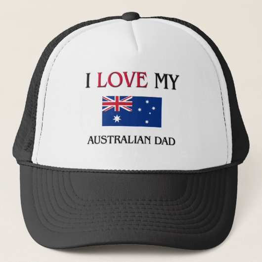 Casquette J'aime mon papa australien (Devant)
