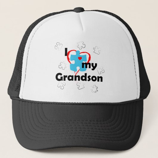 Casquette J'aime mon petit-fils - autisme (Devant)