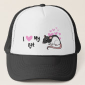 Casquette J'aime mon rat (Devant)