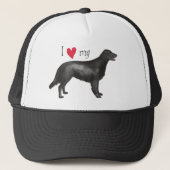 Casquette J'aime mon Retriever à revêtement plat (Devant)