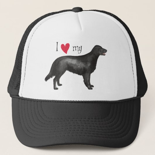 Casquette J'aime mon Retriever à revêtement plat (Devant)