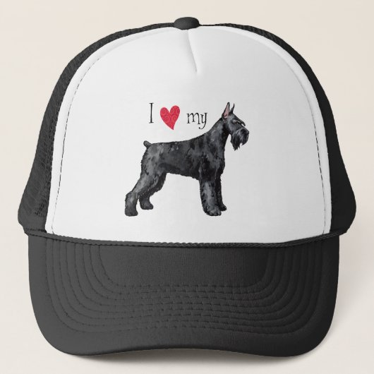 Casquette J'aime mon Schnauzer géant (Devant)